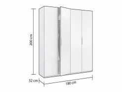 Armario Belar 4 puertas Blanco Brillo^duehome New