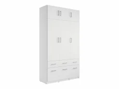 Armario BELOMY de 3 puertas y 6 cajones, 136 cm de ancho, en color con contrahuella^Vente-unique Outlet