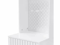 Hauss Spole Armario con 2 puertas, 1 cajón, 4 ganchos y 1 banco, 100x30x180cm Blanco