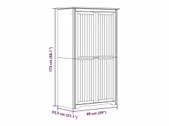 vidaxl Armario|Armario BODO madera maciza de pino 99x53,5x173 cm