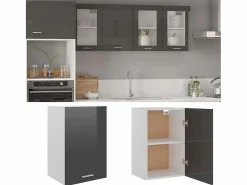 vidaxl Cocina Completa|Armario colgante cocina “Lyon” contrachapada brillo