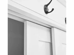 Armario con 2 puertas correderas y 2 puertas - Minimalista - Madera MDF blanca^Hauss Spole Best