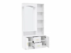 Armario con espejo, 2 cajones y 2 puertas - 90 x 40 x 180 cm^Hauss Spole Sale