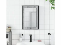 Armario con espejo de baño madera Sonoma 42x12x60 cm ES183056 Gris Discount