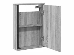 Armario con espejo de baño madera Sonoma 42x12x60 cm ES183056 Gris Discount