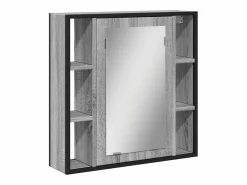 Armario con espejo de baño madera Sonoma 60x16x60 cm ES614755 Gris Clearance