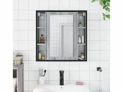 Armario con espejo de baño madera Sonoma 60x16x60 cm ES614755 Gris Clearance