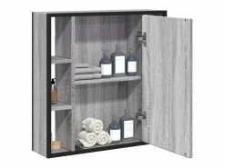 Armario con espejo de baño madera Sonoma 60x16x60 cm ES614755 Gris Clearance