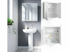Armario con espejo para baño 60x20x68 roy^Vicco Outlet