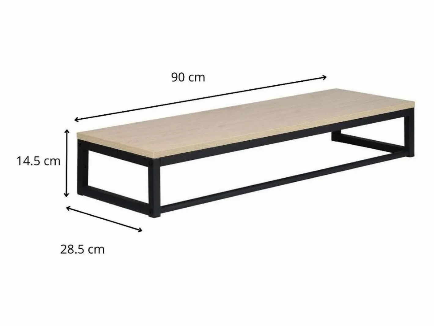 Mueble Perchero|Armario con estante de pared de madera y metal GRIF