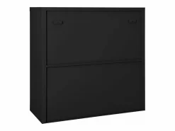 vidaxl Armario Oficina|Armario con puerta corredera acero antracita 90x40x90 cm