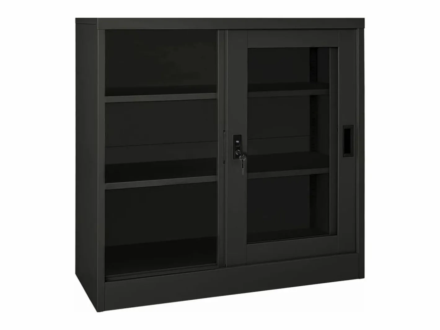 vidaxl Armario Oficina|Armario con puerta corredera acero antracita 90x40x90 cm