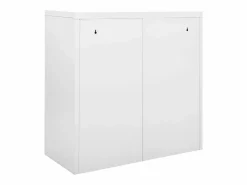 vidaxl Armario con puerta corredera acero 90x40x90 cm Gris Outlet