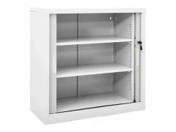 vidaxl Armario con puerta corredera acero 90x40x90 cm Gris Outlet