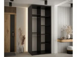 Abiks Möbel ARMARIO CON PUERTAS BATIENTES 235,2/120/60 2 puertas Negro Hot