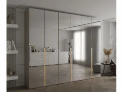 Abiks Möbel Armario con puertas batientes Inova 1 236,7/300/47 Gris / Dorado Best