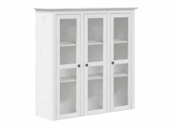 Clicnbuy Aparador|Armario con puertas de vidrio BODO madera maciza pino