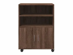 Armario con ruedas de roble marrón 60x48x81 cm madera de ingeniería^ Outlet