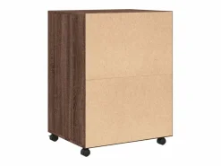 Armario con ruedas de roble marrón 60x48x81 cm madera de ingeniería^ Outlet