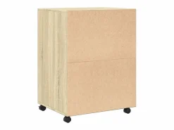 Armario con ruedas de roble Sonoma 60x48x81 cm madera de ingeniería^ Outlet