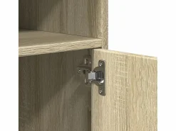 Armario con ruedas de roble Sonoma 60x48x81 cm madera de ingeniería^ Outlet