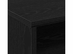 Armario con ruedas de roble con estante 60 x 48 x 81 cm Negro