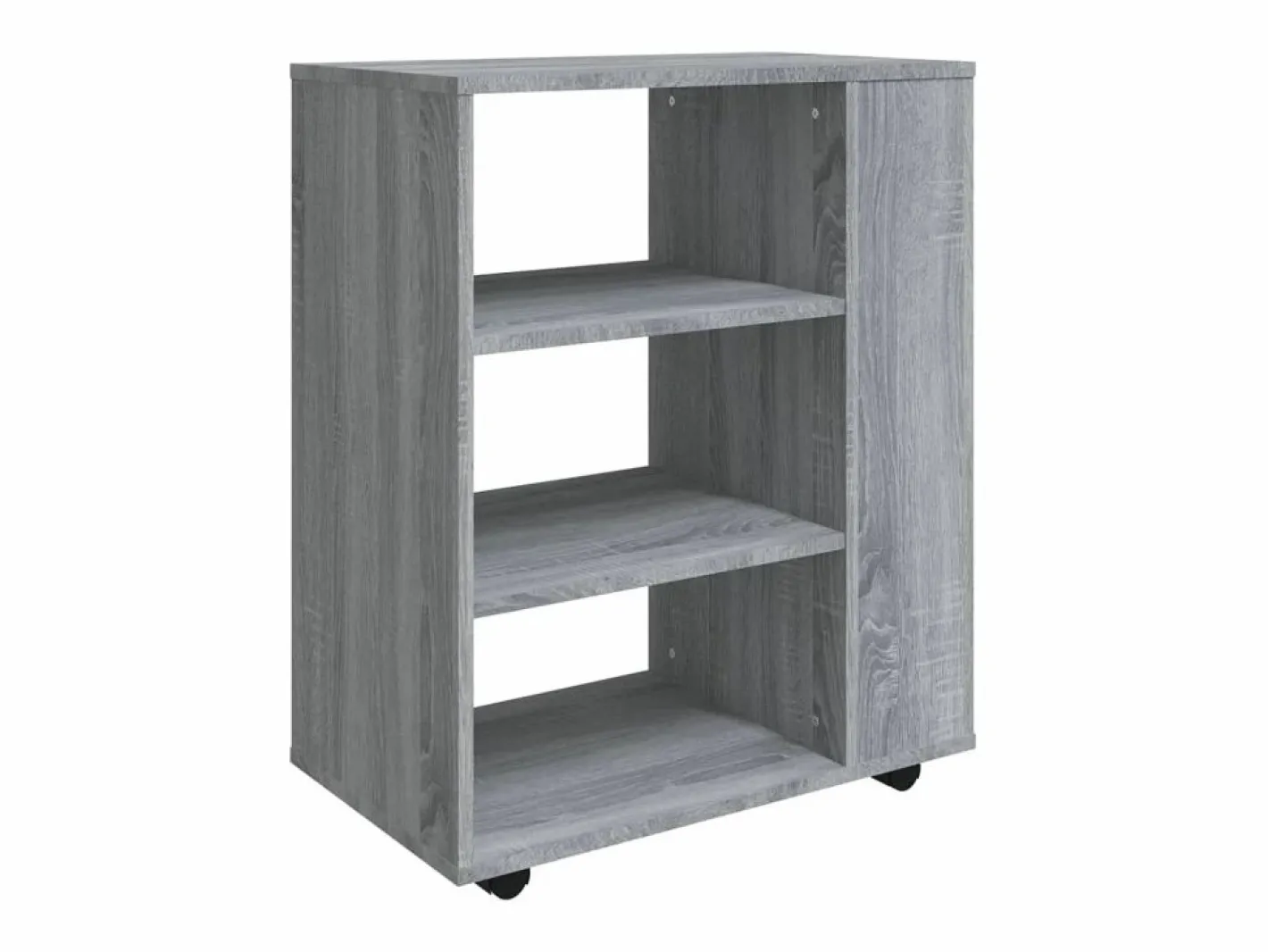 vidaxl Armario con ruedas madera contrachapada Sonoma 60x35x75 cm Gris Discount