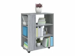 vidaxl Armario con ruedas madera contrachapada Sonoma 60x35x75 cm Gris Discount