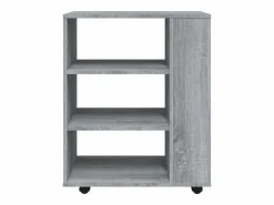vidaxl Armario con ruedas madera contrachapada Sonoma 60x35x75 cm Gris Discount