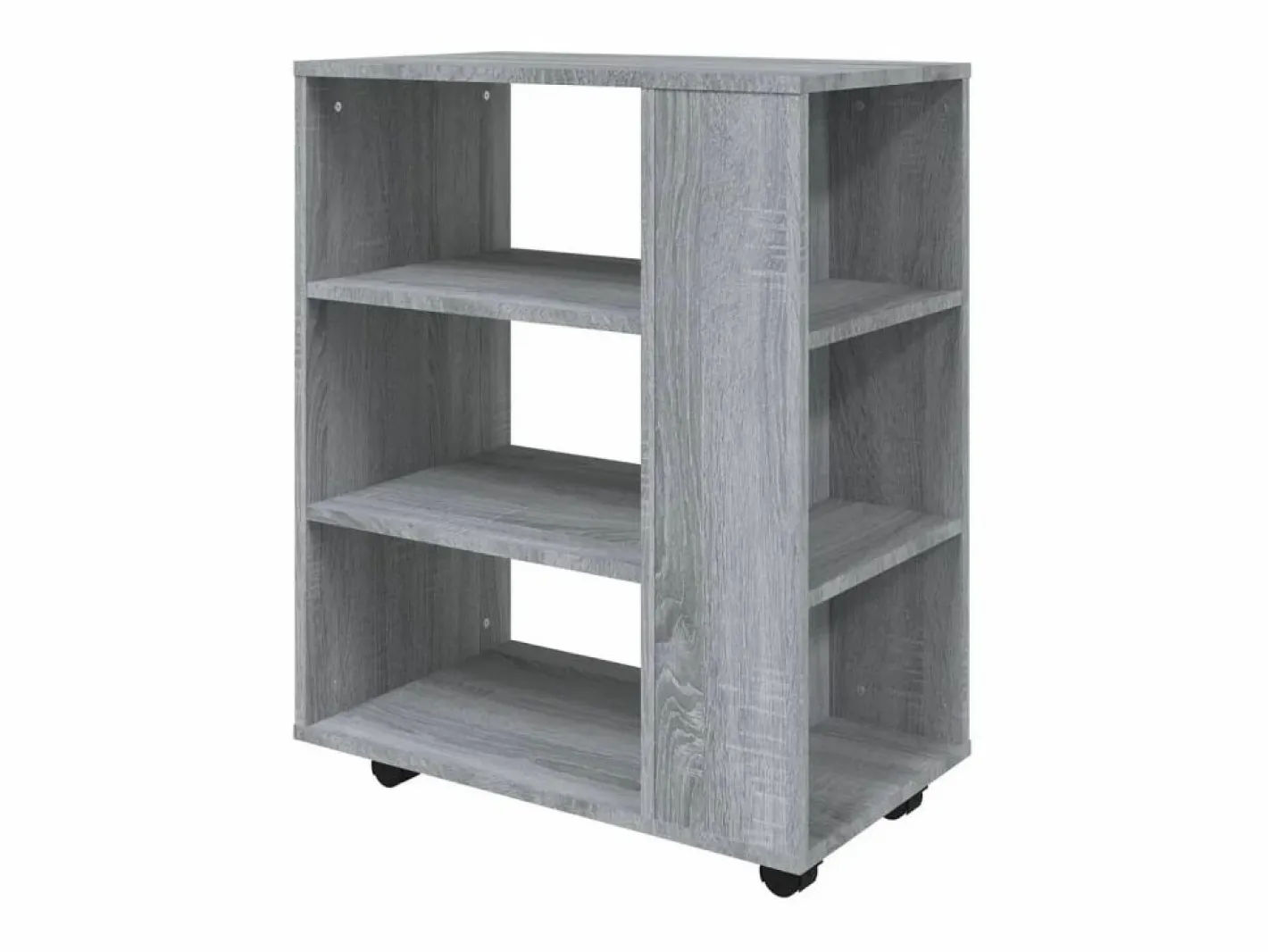 vidaxl Armario con ruedas madera contrachapada Sonoma 60x35x75 cm Gris Discount