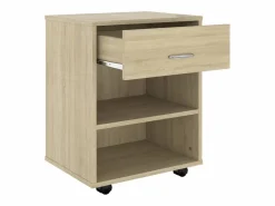 vidaxl Armario con ruedas madera contrachapada roble Sonoma 46x36x59cm Color natural claro Online