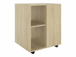 vidaxl Armario con ruedas madera contrachapada roble Sonoma 60x53x72cm Color natural claro Hot