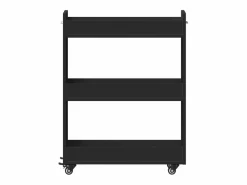 vidaxl Armario con ruedas madera de ingeniería 60x22x79 cm Negro Discount