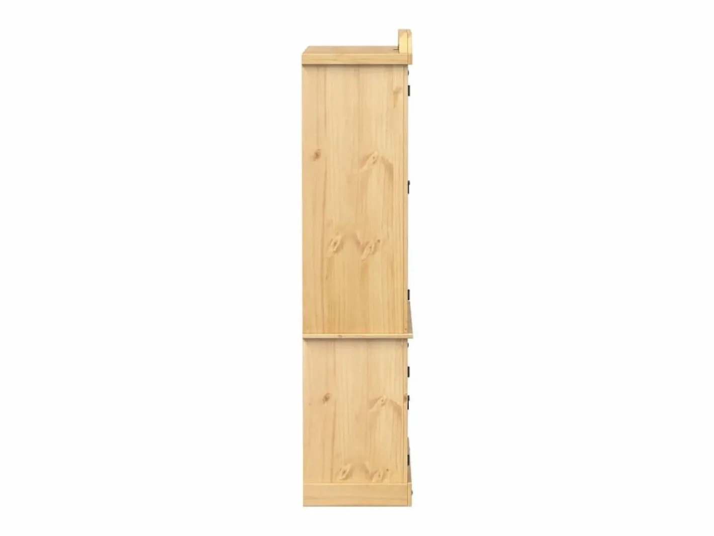vidaxl Armario con vitrina Corona madera maciza pino 103,5x42x180 cm Color natural claro Online