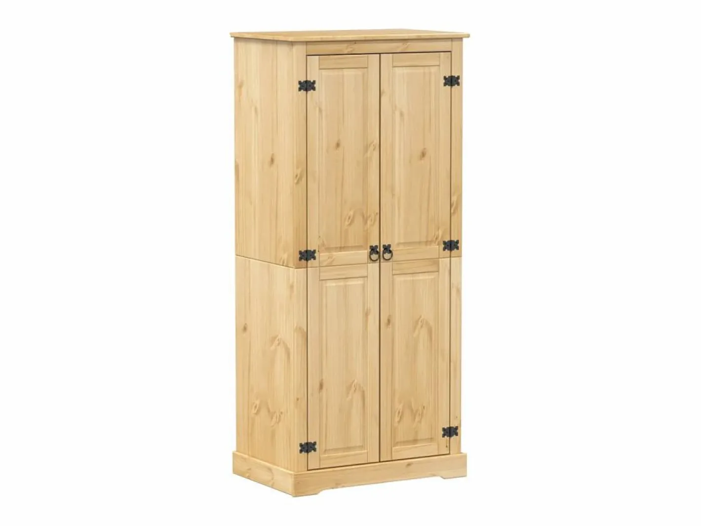 Armario Corona madera maciza de pino 76x50x170 cm ES412117 Marru00f3n Outlet