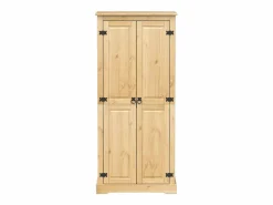 Armario Corona madera maciza de pino 76x50x170 cm ES412117 Marru00f3n Outlet