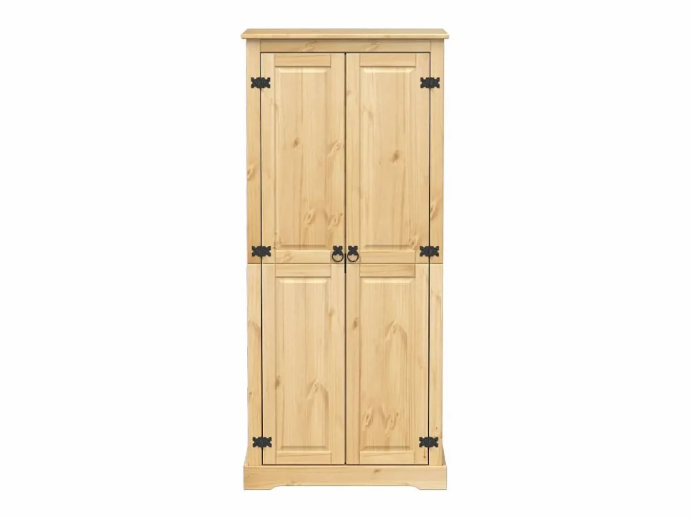 Armario Corona madera maciza de pino 76x50x170 cm ES412117 Marru00f3n Outlet