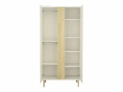 Armario de 2 puertas con detalle de imitación de madera texturizada y patas de madera^Sauthon Clearance