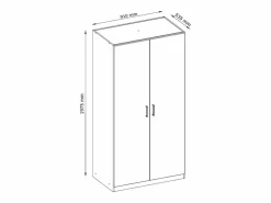 Armario de 2 puertas de 92 cm de ancho en color - BELOMY^Vente-unique Discount