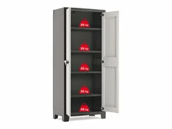 Keter Armario de almacenaje con estantes Titan negro y gris 182 cm Multicolor Discount