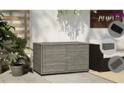 vidaxl Baúl De Jardín|Armario de almacenaje de jardín ratán PE 110x55x60,5 cm