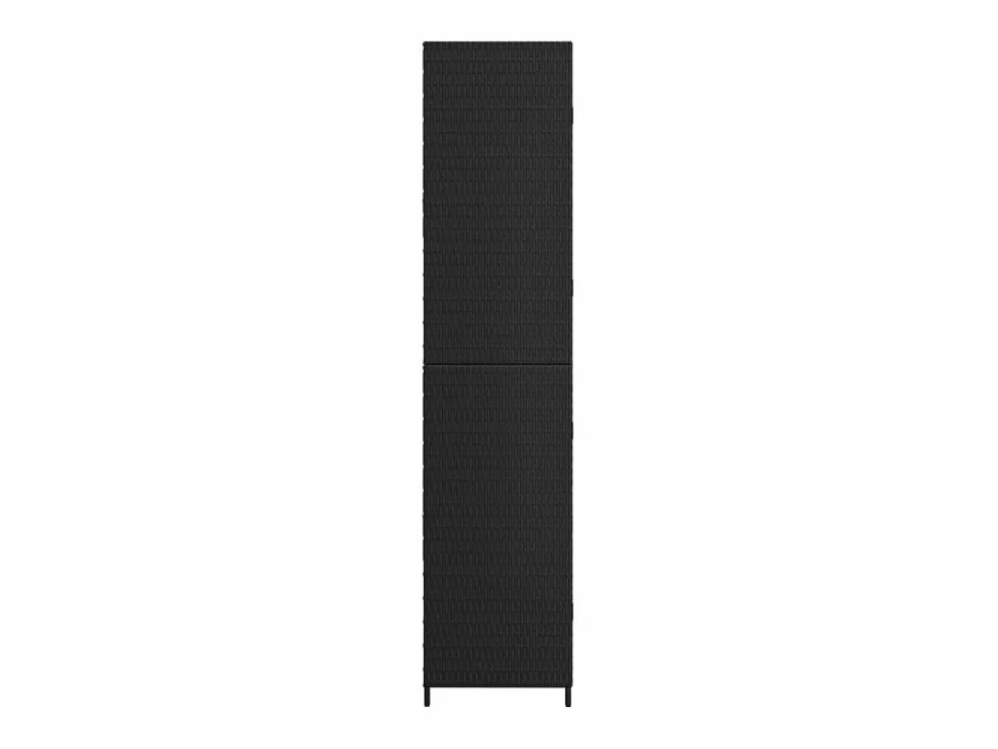 vidaxl Armario de almacenaje de jardín ratán PE 59x40x180 cm Negro Outlet