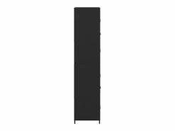 vidaxl Armario de almacenaje de jardín ratán PE 59x40x180 cm Negro Outlet