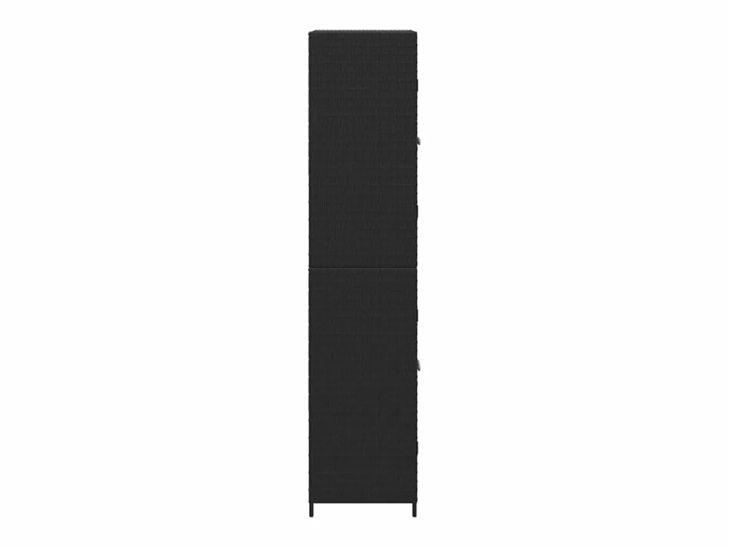 vidaxl Armario de almacenaje de jardín ratán PE 59x40x180 cm Negro Outlet
