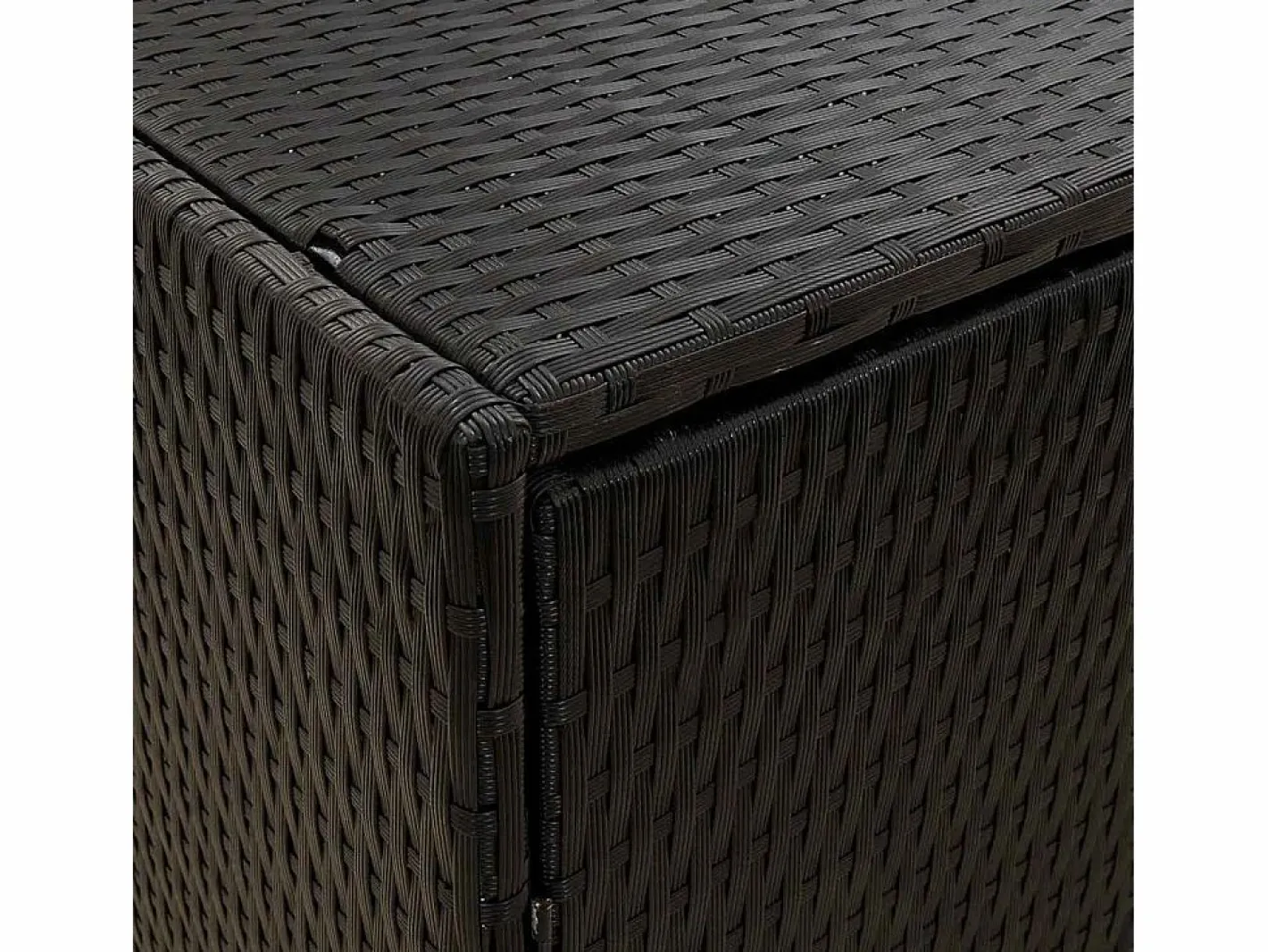vidaxl Armario de almacenaje de jardín ratán PE 59x40x180 cm Negro Outlet
