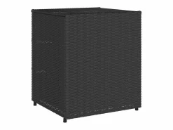 vidaxl Armario de almacenaje de jardín ratán PE 55x59x69 cm Negro Online