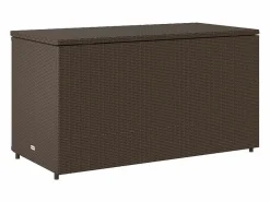 vidaxl Baúl De Jardín|Armario de almacenaje de jardín ratán PE marrón 110x55x60,5 cm