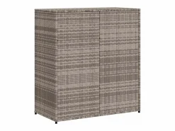 vidaxl Armario de almacenaje de jardín ratán PE 105x55x113 cm Gris Online