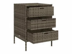 vidaxl Baúl De Jardín|Armario de almacenaje de jardín ratán PE 55x59x80 cm