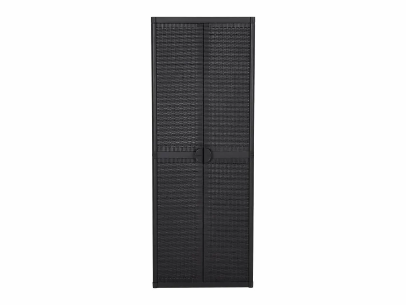 Armario de almacenaje de jardín ratán PP 65x45x172 cm ES229068^ Sale
